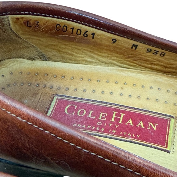 Horsebit Leather Loafers with Gold Accent by Cole Haan Size Men’s 9 M - Picture 5 of 12